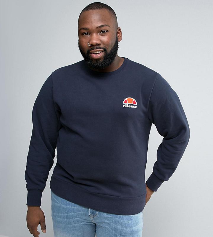 Ellesse Plus Sweatshirt With Small Logo In Navy - Navy