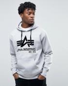 Alpha Industries Hoodie With Big A Logo In Gray - Gray
