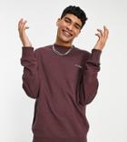 Collusion Logo Sweatshirt In Brown