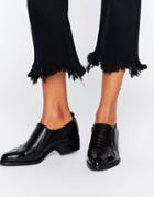 Asos Magna Premium Western Leather Shoe - Black