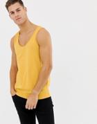 Asos Design Organic Tank In Yellow - Yellow