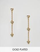 Gorjana Gold Plated Arrow Drop Earrings - Gold
