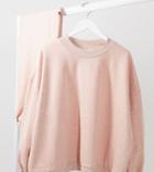Asos Design Curve Lounge Oversized Sweatshirt In Peach Overdyed Marl-pink