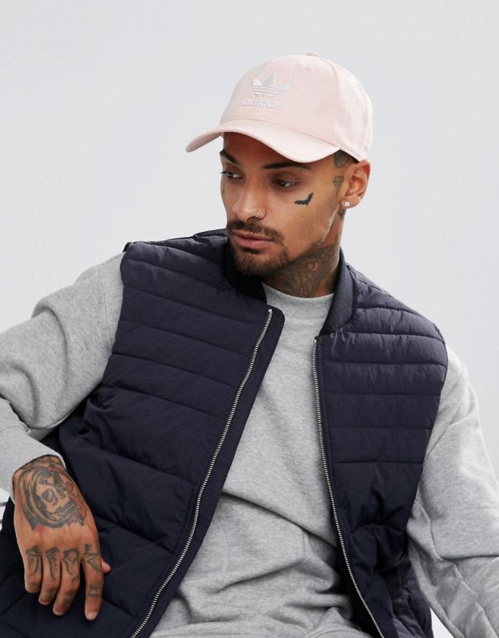 Adidas Originals Adicolor Trefoil Cap In Pink Cv8143 - Pink