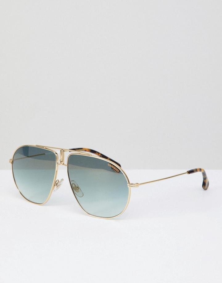Carrera Aviator Sunglasses In Gold - Gold