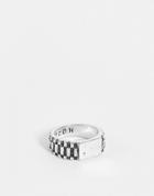 Icon Brand Tread Signet Ring In Silver