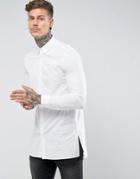 Religion Longline Skinny Smart Shirt - White
