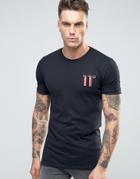 11 Degrees T-shirt With Camo Logo - Black