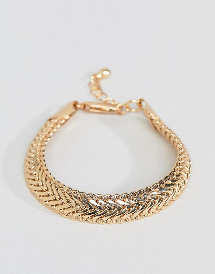 Asos Vintage Style Snake Chain Bracelet - Gold