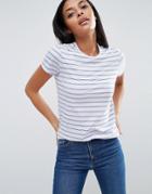 Asos Stripe Crew Neck T-shirt - Multi