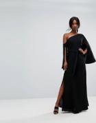 C/meo Collective Beyond Me One Shoulder Maxi Dress - Black