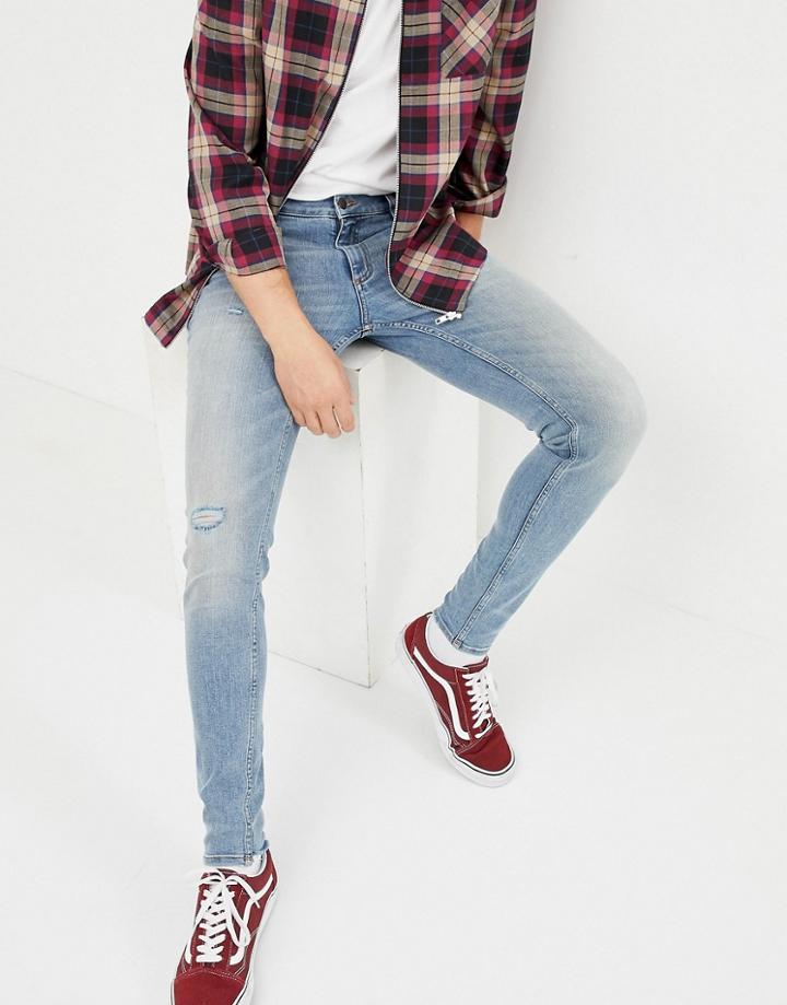 Cheap Monday Super Skinny Jeans In Light Blue - Gray