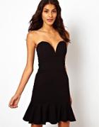 Tfnc Dress With Plunge Neck - Black