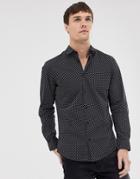 Selected Homme Mirco Dot Shirt - Black