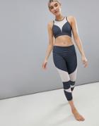 Onzie Mesh Panel Cut-out Capri Leggings - Multi