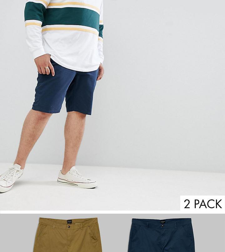 D-struct Plus Chino Shorts 2 Pack - Green
