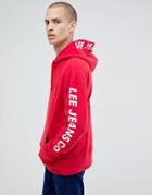 Lee Jeans Hoodie Bright Red - Red