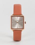 Cluse La Garconne Cl60010 Leather Strap Watch In Pink - Pink