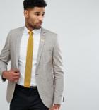 Heart & Dagger Tall Skinny Diamond Texture Blazer - Brown