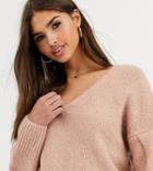 Micha Lounge Luxe Balloon Sleeve Sweater-pink