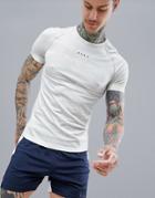 Asos 4505 Muscle T-shirt With Camo Jacquard & Seamless Knit - Cream