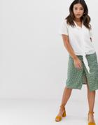 Brave Soul Tie Front Shirt In Broderie Anglaise - White