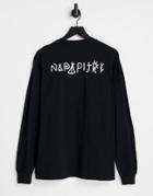 Napapijri Yoik Back Print Long Sleeve T-shirt In Black