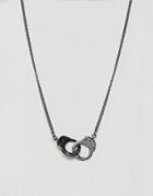 Cheap Monday Trapped Necklace In Silver - Black