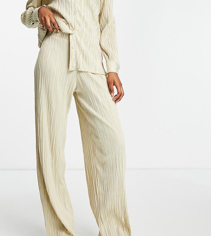 Stradivarius Pleated Pants In Beige-neutral