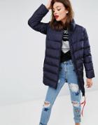 Love Moschino Quilted Long Coat - Blue