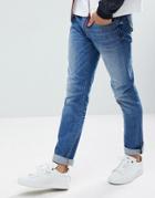 Armani Exchange J13 Slim Fit Light Wash Stretch Jeans - Blue