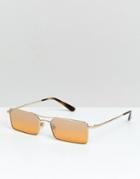 Vogue X Gigi Rectangular Slim Frame Sunglasses - Yellow
