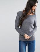Vero Moda Ribbed Sweater - Gray