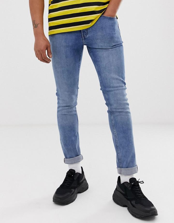 Cheap Monday Tight Skinny Jeans In Fair Blue