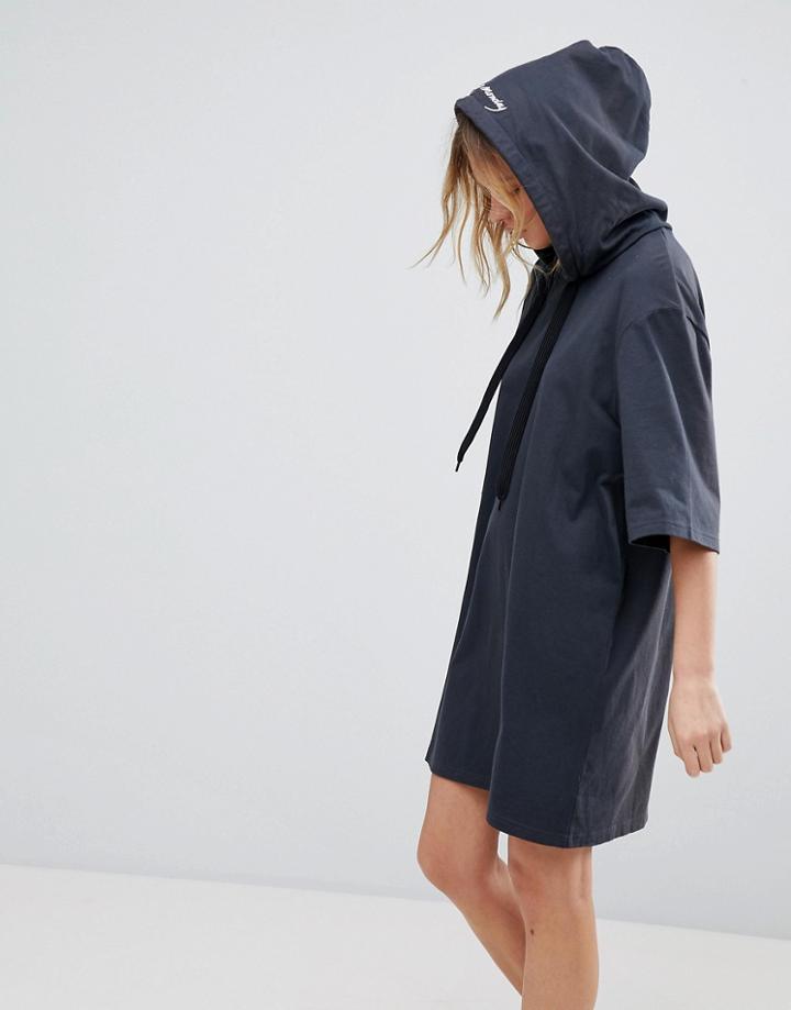 Cheap Monday Scibbled Logo Hoody Dress - Black