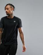 Jack & Jones Tech T-shirt In Dry Fit Fabric With Box Neck - Black