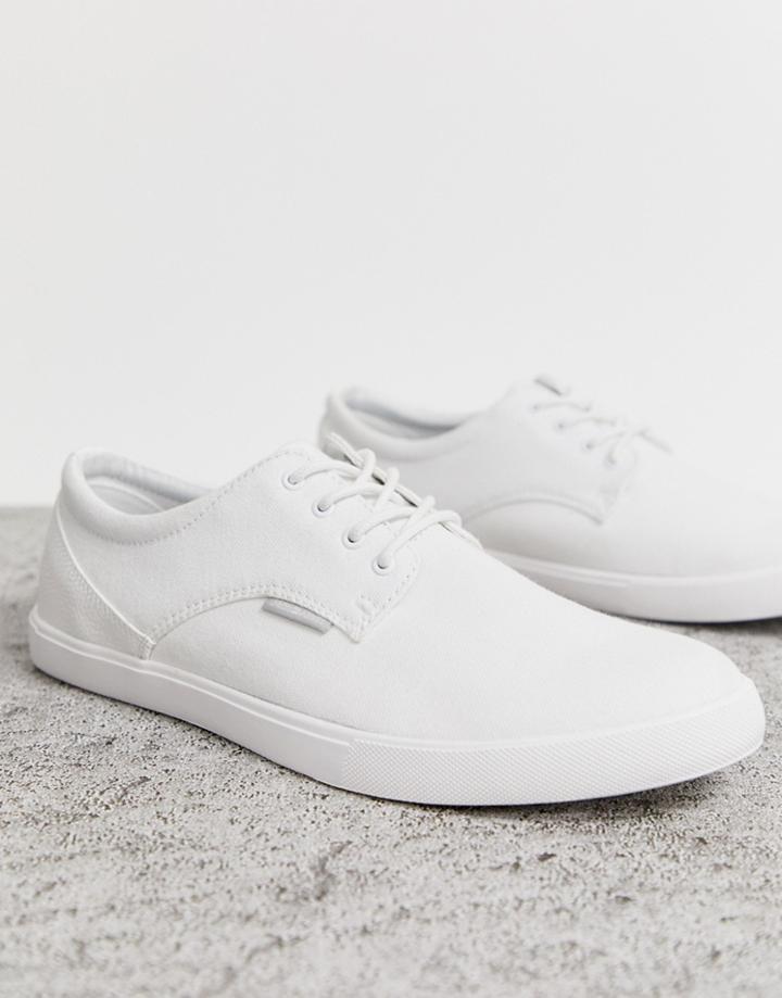 Jack & Jones Canvas Lace-up Plimsoll-white