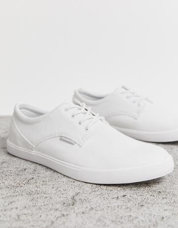 Jack & Jones Canvas Lace-up Plimsoll-white