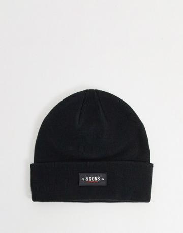 Only & Sons Logo Beanie In Black