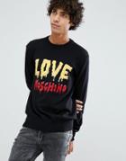 Love Moschino Melt Font Sweater - Black