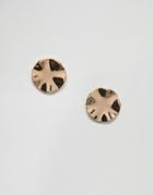 Pieces Hammered Flat Stud - Gold