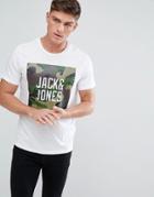 Jack And Jones Boxed Camo T-shirt - White