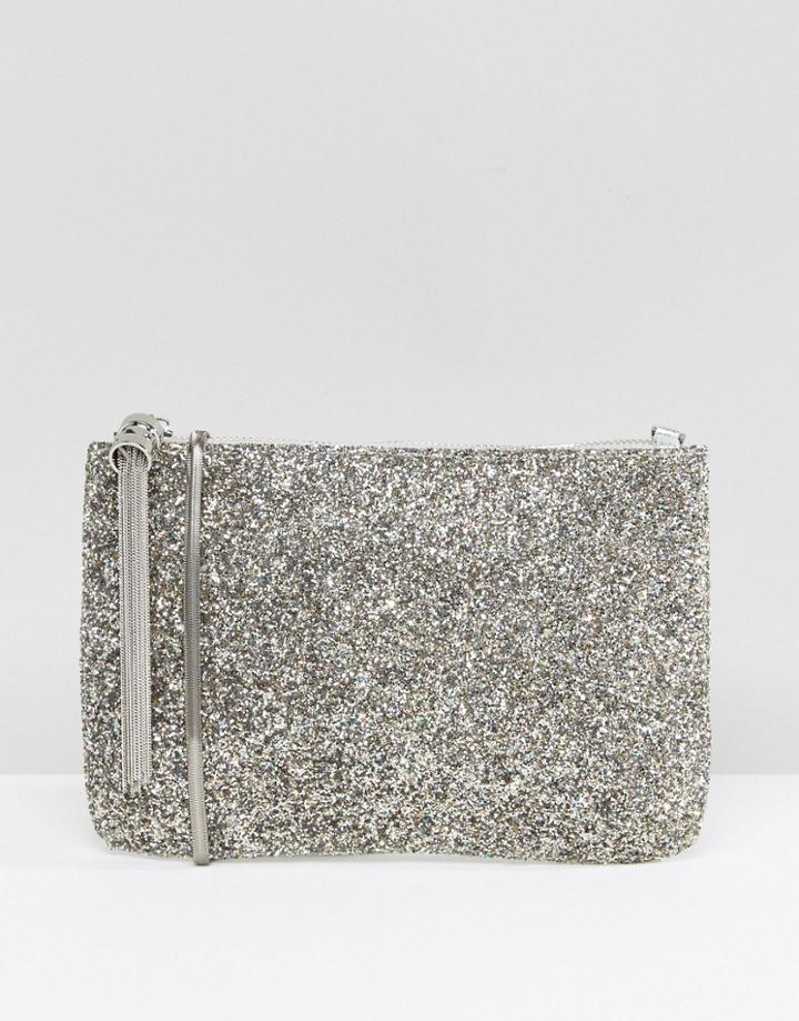 Coast Carlie Glitter Pouch - Silver