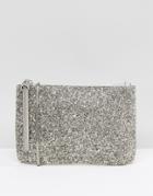 Coast Carlie Glitter Pouch - Silver