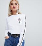 Chorus Petite Tape Arm Long Sleeved T-shirt - White