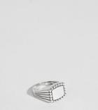 Reclaimed Vintage Inspired Signet Ring In Sterling Silver Exclusive To Asos - Silver