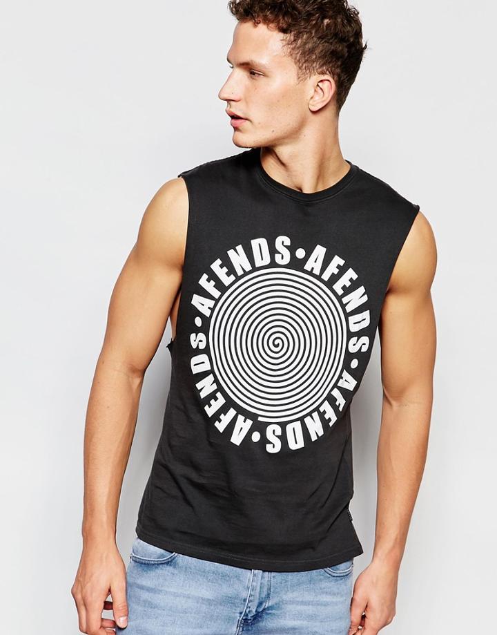 Afends Hypno Band Cut Tank - Black
