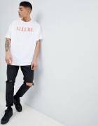 Asos Design Oversized T-shirt With Allure Print - White