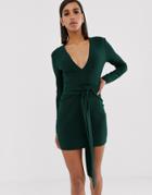 Bec & Bridge Valentine Long Sleeve Mini Dress - Green