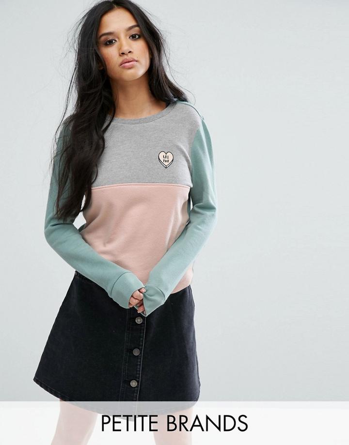 Noisy May Petite Color Block Motif Sweater - Multi